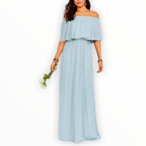 Show Me Your MuMu Dresses & Skirts - New Show Me Your MuMu Hacienda Formal Bridesmaid Maxi Dress Silver Sage Medium